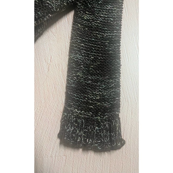 BCBGMAXAZRIA Cardigan Sweater Caitlin Brown Multi Colored Ruffled Edges Size MED - Picture 4 of 9